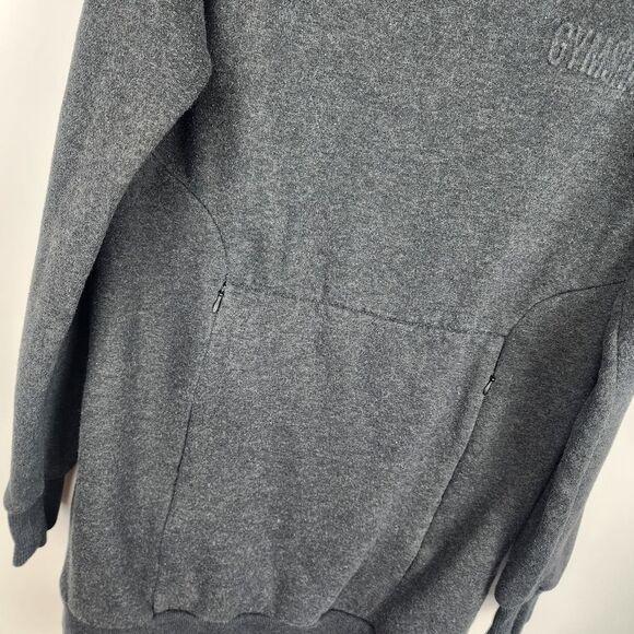 GYMSHARK WOMENS Mock Neck So Soft Jumper Dark Gray ZIP POCKETS TUNIC PULLOVER - Picture 4 of 7